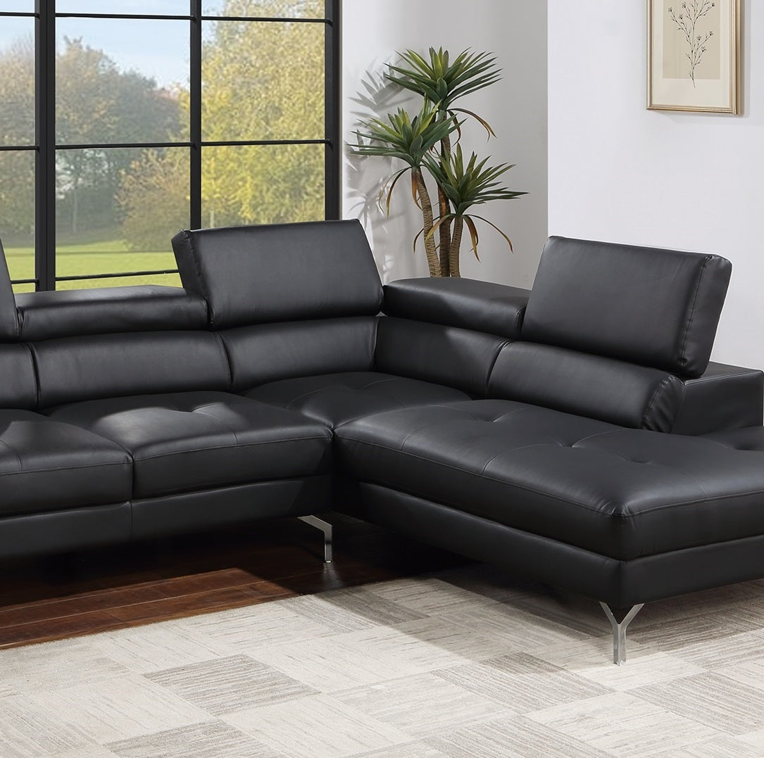 RH Sectional Sofa - Black