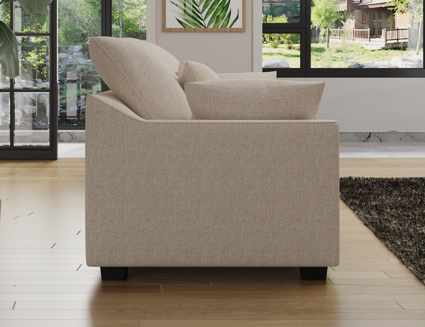 78.7" Sofa with Pillows - Beige