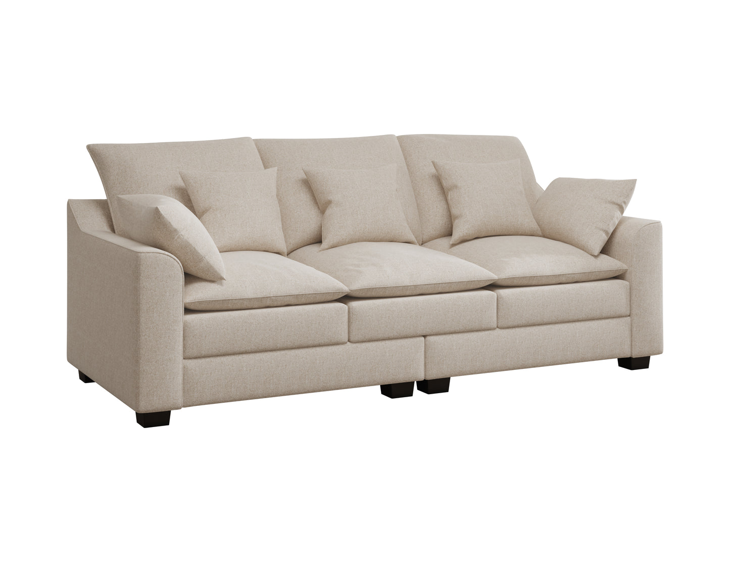 78.7" Sofa with Pillows - Beige