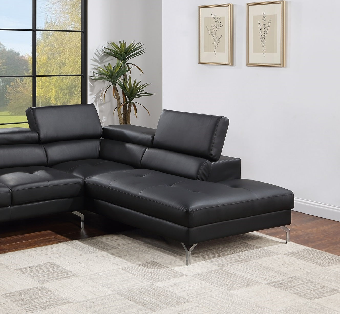 RH Sectional Sofa - Black