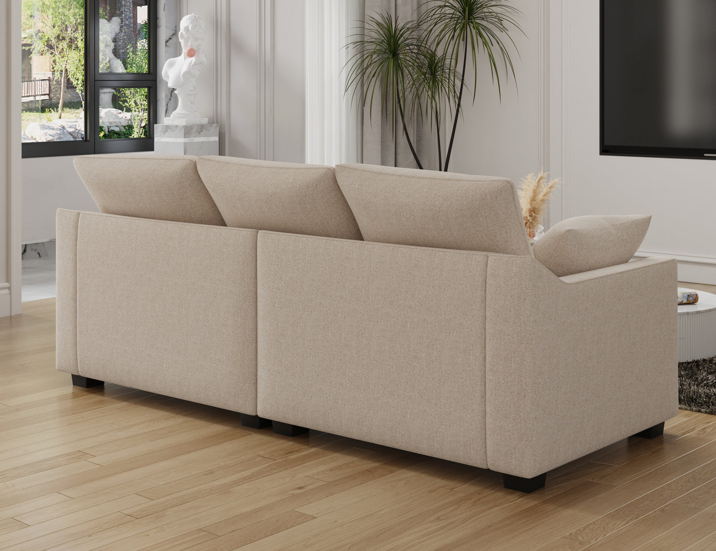 78.7" Sofa with Pillows - Beige