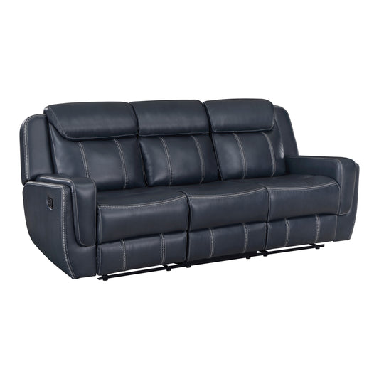 Modern Blue Dual Reclining Sofa - Blue