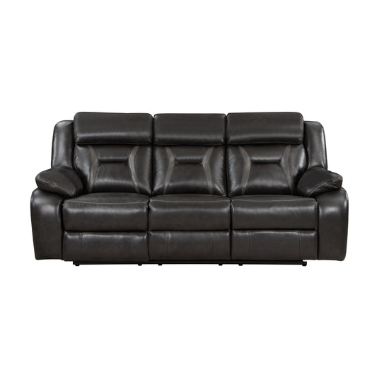 Modern Design Power Reclining Sofa - Dark Gray