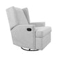 Hemingway Wingback Recliner in Grey