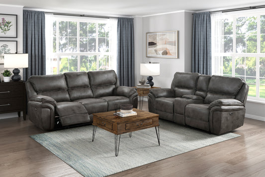 Plush Modern Living Room Sofa Set - Gray