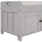 TREXM Storage Bench with 3 Shutter-shaped Doors - Gray Wash