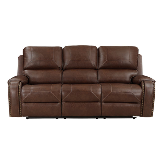 Double Reclining Sofa - Brown