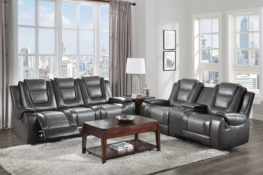 Modern Reclining Sofa Set - Dark Gray,Light Gray