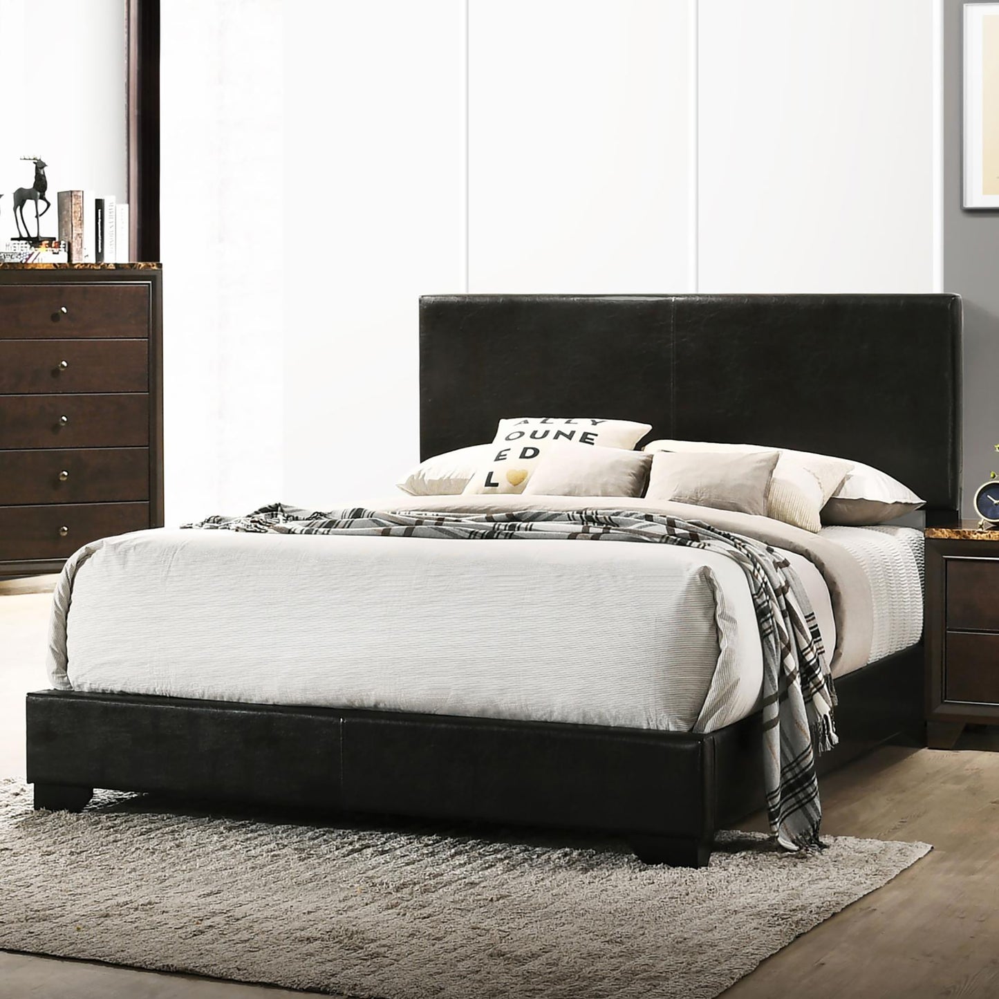 Black Full Panel Bed