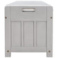 TREXM Storage Bench with 3 Shutter-shaped Doors - Gray Wash