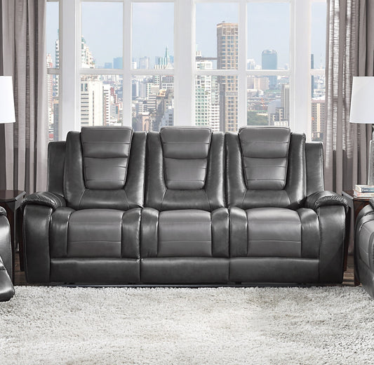 Modern Sofa Dual Reclining - Dark Grey