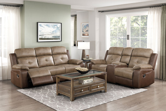 Plush Comfort Sofa Set - Brown